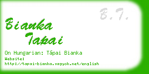 bianka tapai business card